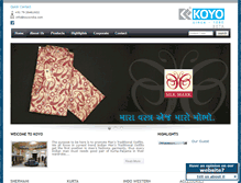 Tablet Screenshot of koyoindia.com